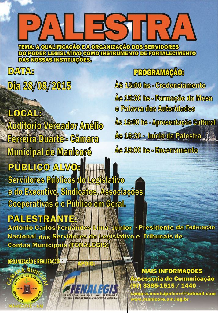 Câmara de Manicoré realiza palestra sobre servidores do Poder Legislativo juntamente com a Fenalegis