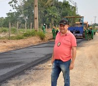 Hetyelson da Pesca comemora asfaltamento da estrada da Boca do Rio 