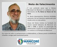 Nota de Falecimento Padre Bento Le Févere