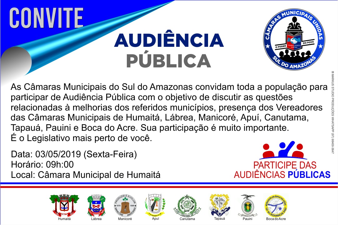 Vereadores de Manicoré participarão de Audiência Pública em Humaitá 